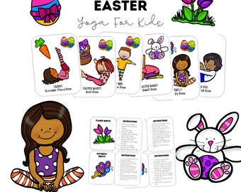 Easter Kids Yoga Flash Cards