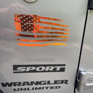 Flag Decal, American Flag decal, Stars and stripes vinyl decal, Car Window Decal, Battle American Flag, Distressed American Flag Decal, Flag