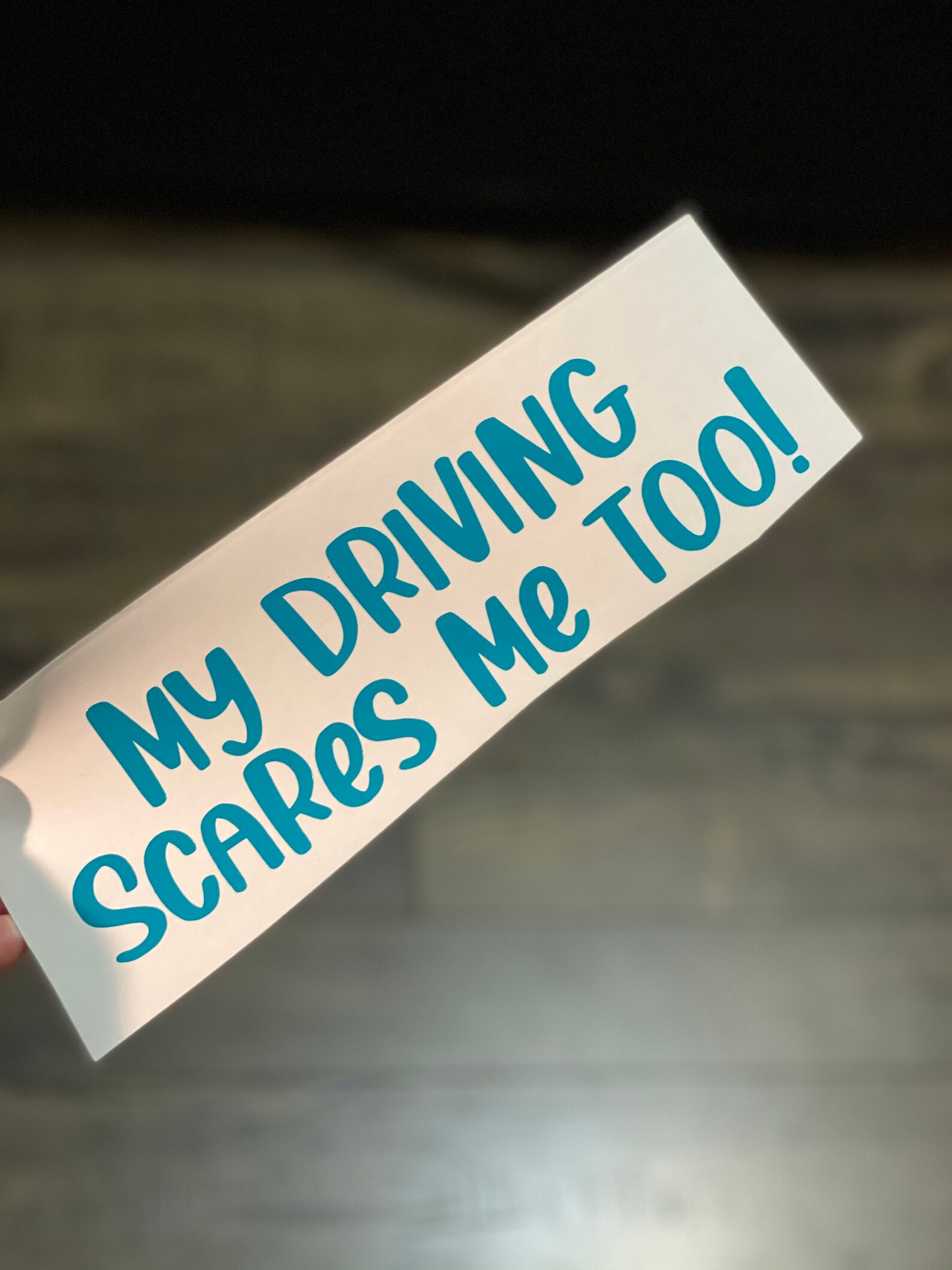 My Driving Scares Me Too Funny Driving Decal Funny Truck Etsy