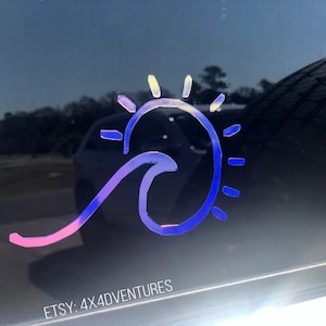 Sun Wave, Wave Decal, Sun Decal, Ocean Wave Decal, Beach Decal, Beach Lover, car decal, Sunset Lover, Sun Wave Decal, cute summer decal