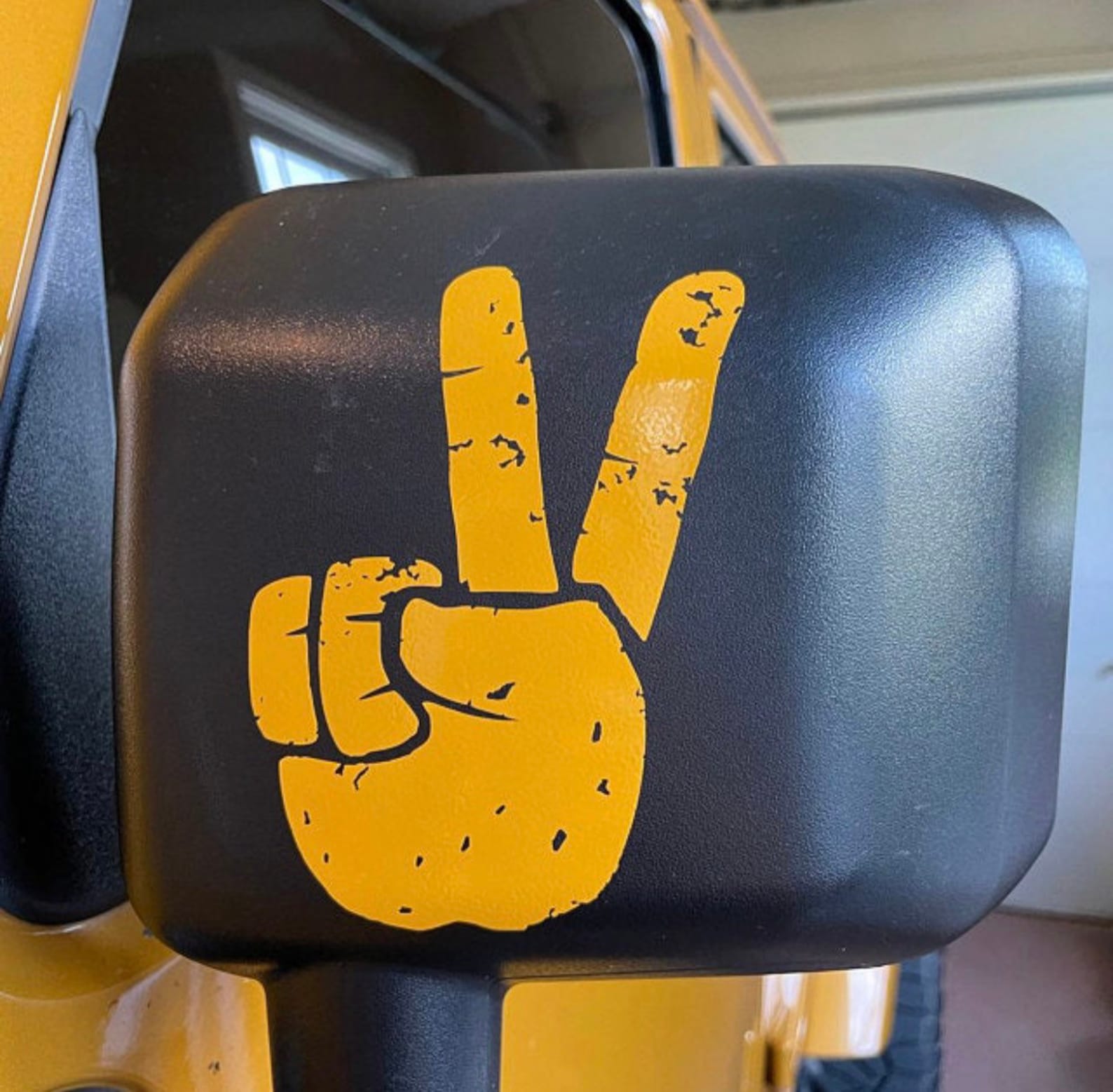 Wave Mirror Decal Peace Sign Side Mirror Decal Wave Etsy