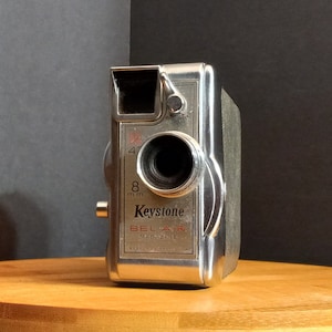 Vintage Keystone 8mm Movie Camera Model Bel Air K-42 1956-57 Made In USA Double 8 Magazine Film Mechanical Camera Analog Works RARE
