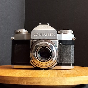 Vintage Zeiss Ikon Contaflex Camera 1953-59 Synchro-Compur SLR  2.8 45mm Carl Zeiss Tessar Lens Made In Germany
