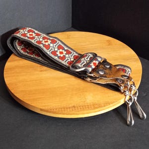 Vintage Camera Strap Embroidered 1960s Adjustable