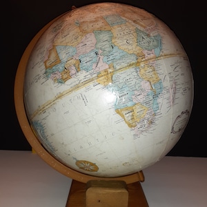 Vintage Replogle World Classic Series 12"Globus 1990 1991 Wohnkultur/Geschenk/Ausbildung/Präsente/Bauernhaus/Karten/Schule/Kartographie/Bürodekor/Karte