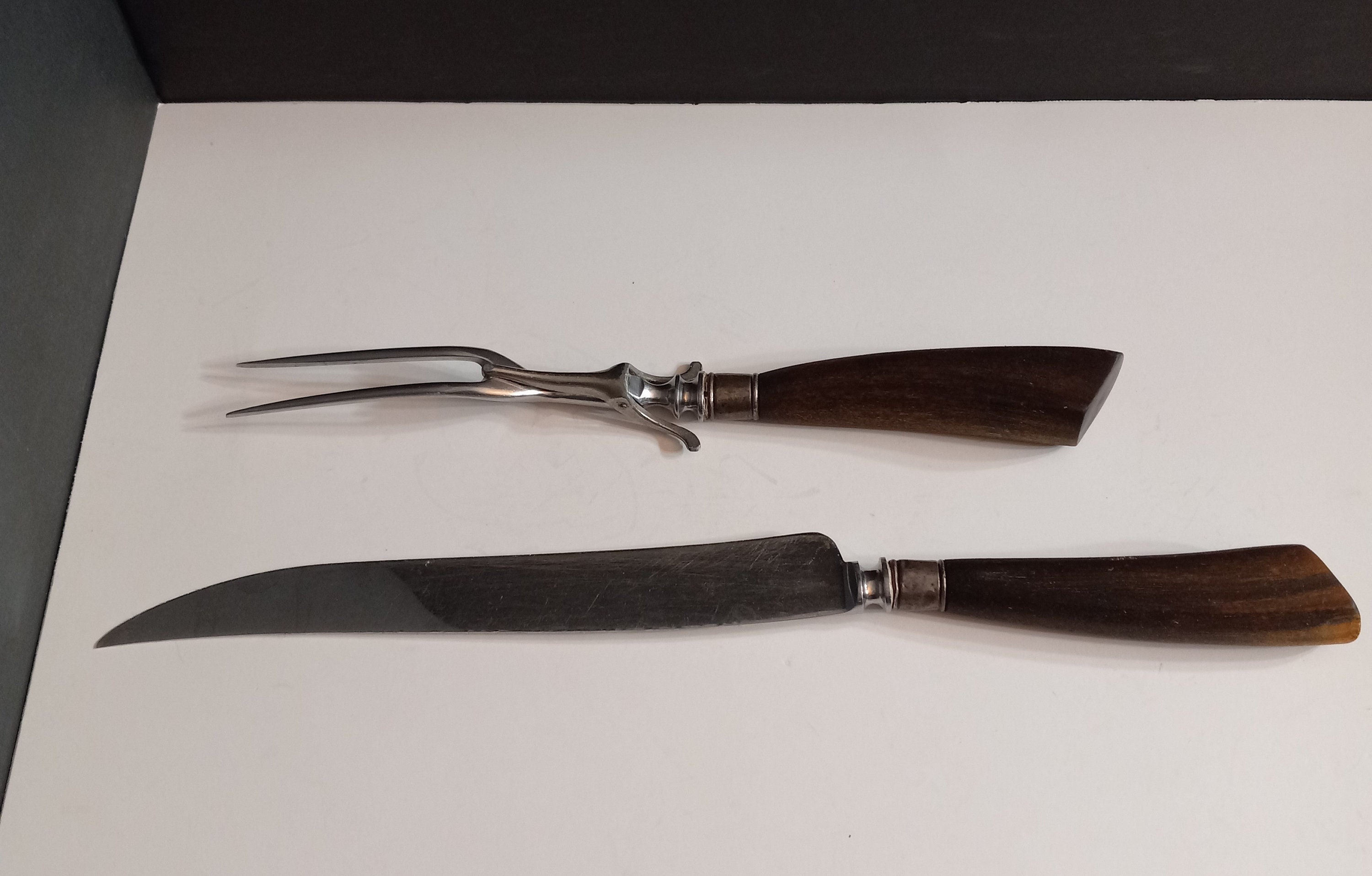 Carving Set Stag & Sterling 19th or Early 20th C? – Bernal Cutlery