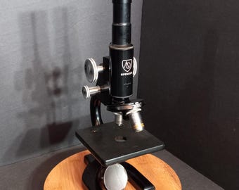 Vintage Spencer Monocular Microscope: American Optical, WWII Era Lab Equipment