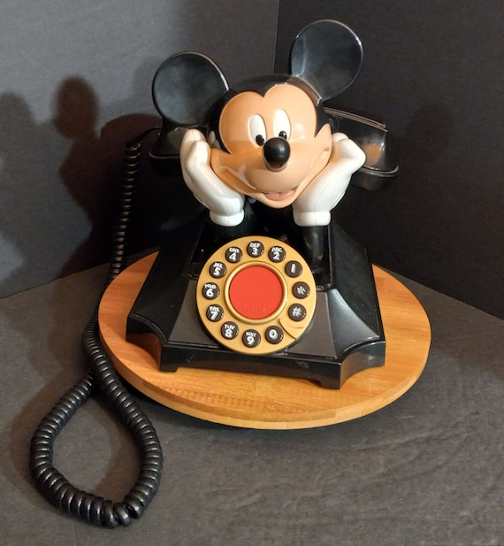 Vintage Disney Mickey Mouse Telephone 1990s Tested Works