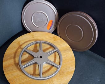 Vintage 8mm Metal Film Reel & Cannister Set 200ft 5" Allen's Camera Center
