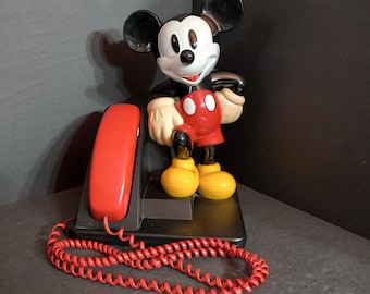 Vintage Classic 1990 AT&T 15” Tall Disney Mickey Mouse Push Button