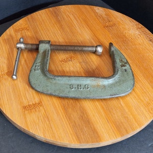 Vintage S.H.C. Temperguss 3 cm Schraubzwinge: 1950s-60s USA Made Tool