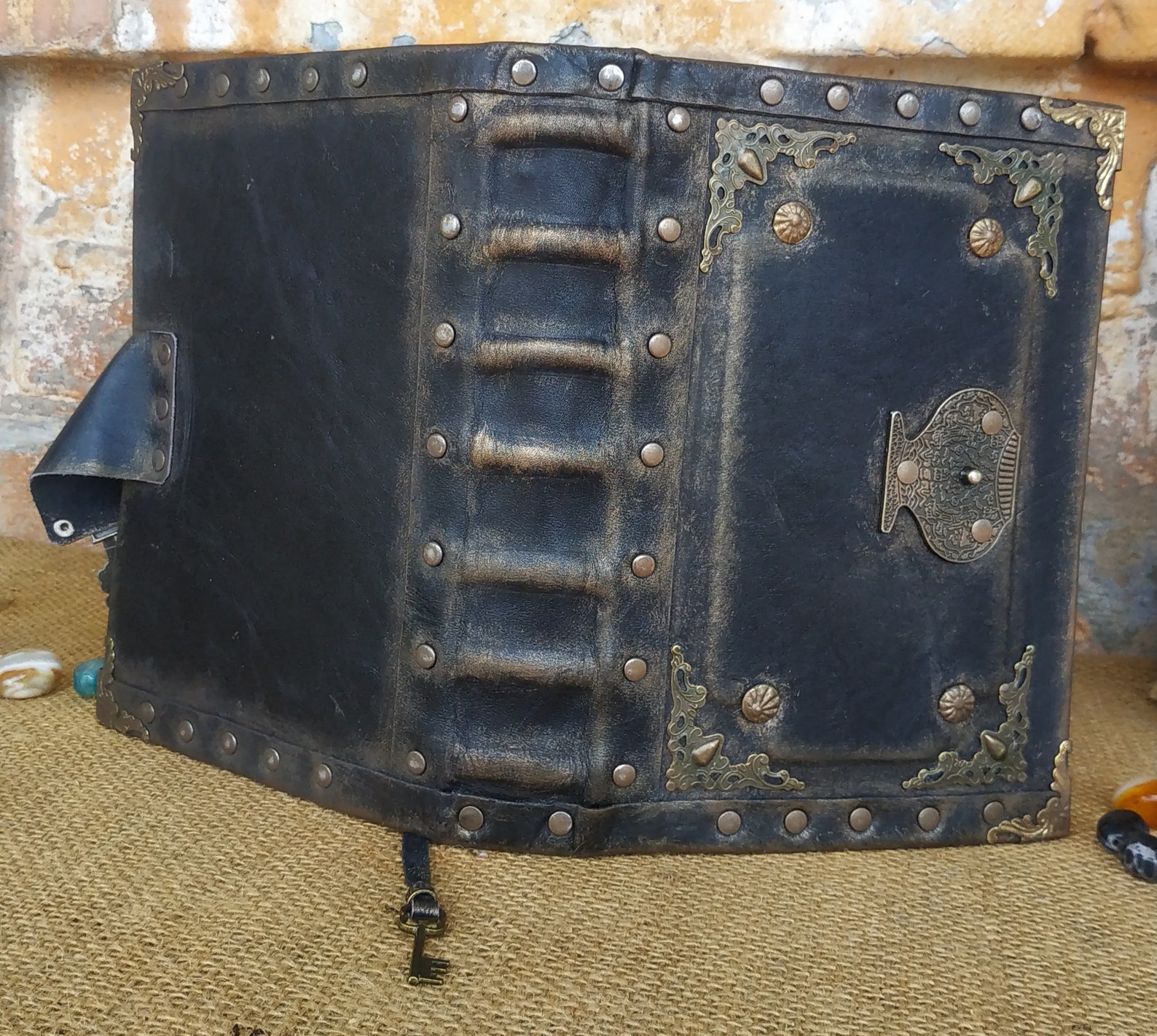 Black Leather Journal Vintage Notebook Unique Book of Shadows Etsy