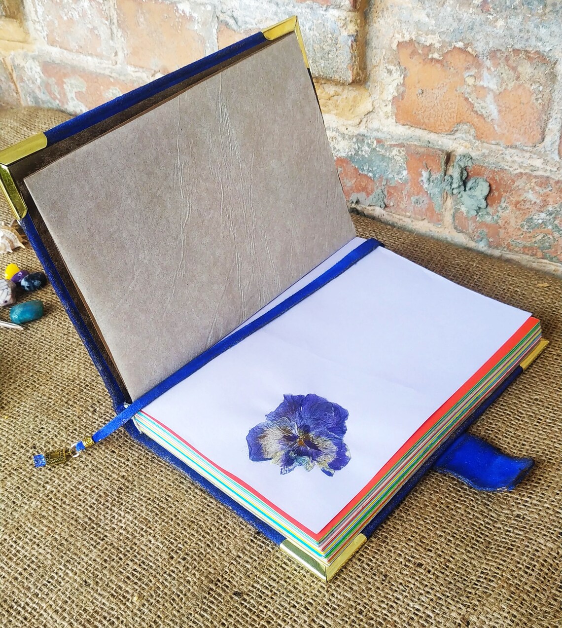 Handmade Violet Suede Notebook Purple Leather Blank Journal Etsy