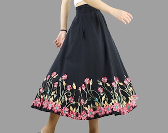 Hungarian vintage embroidery skirt