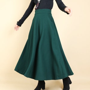 High Waist Maxi Skirt: Vintage Style Long Winter Skirt