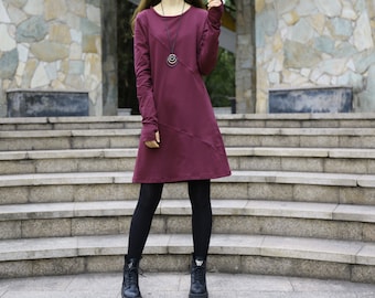 knee length dresses for ladies KENLEY LONG SLEEVE CREWNECK DRESS, HYDRA BLUE DANDY LIONS – Palm Place