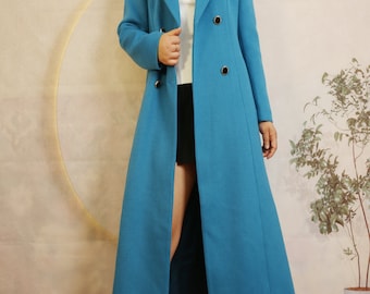 Handmade Wool Maxi Coat: Long Winter Trench Coat Dress