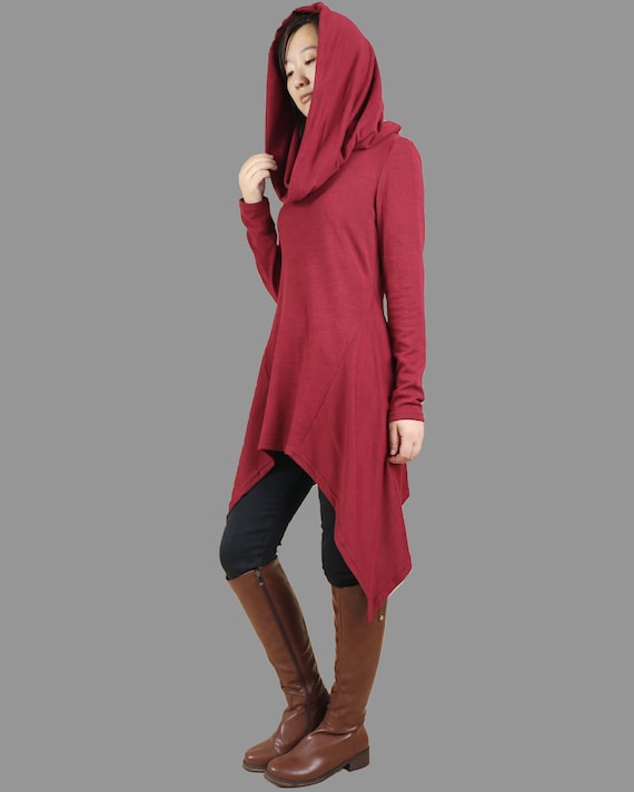 the red thread S ring asymmetry hoodie（BÉRRIES x Reserved