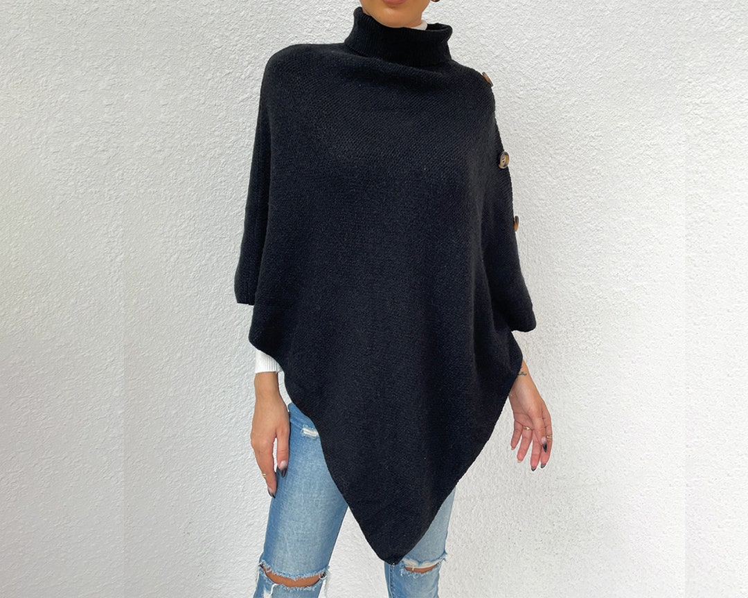 shawl turtleneck sweater