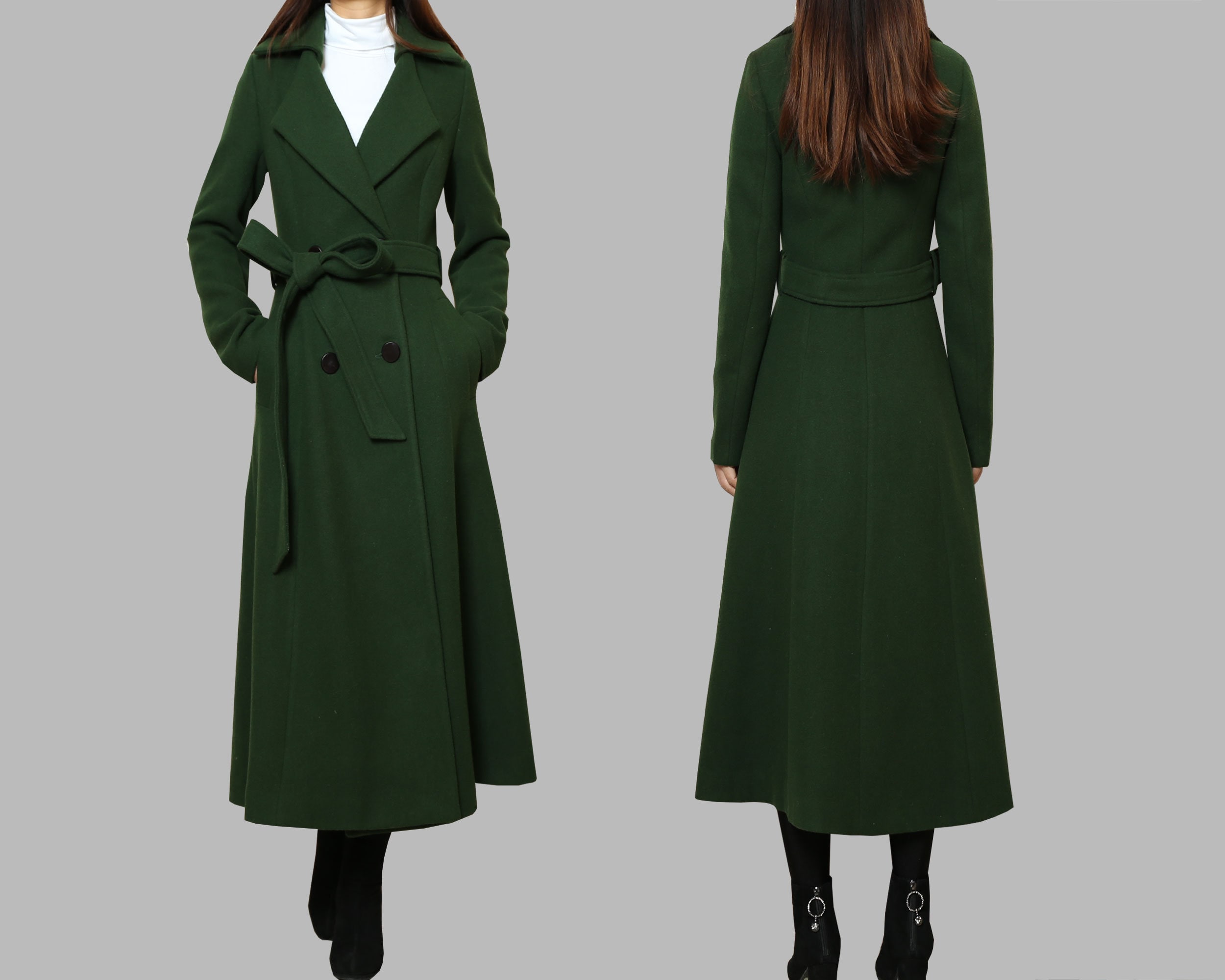 【THE MOZZ】[Premium] Jade Handmade Wool Long Coat THE MOZZ】[Premium] Jade Handmade Wool Long Coat