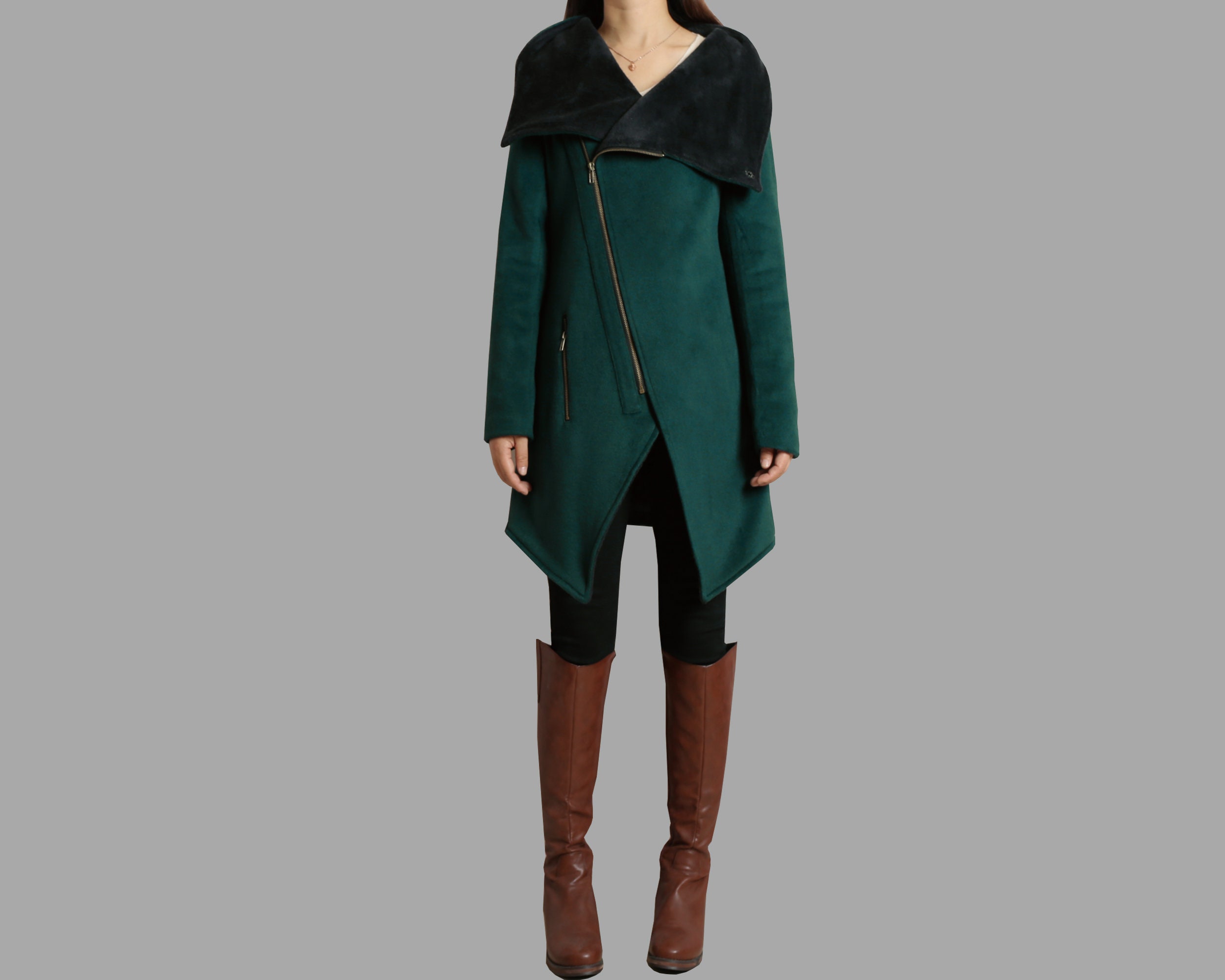 Winter Coat/wool Coat/asymmetrical Jacket/winter Jacket
