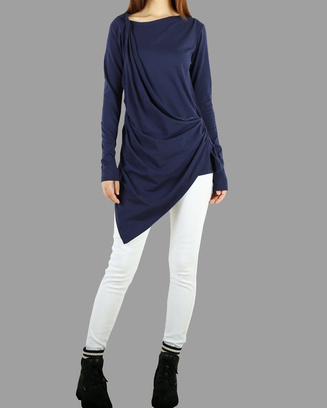 ASYMMETRICAL SHOULDER TUNIC TOP main image 0