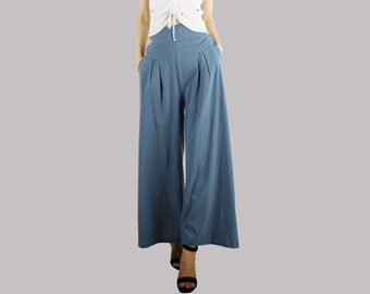 Wide Leg Linen Pants: High Waist Summer Trousers