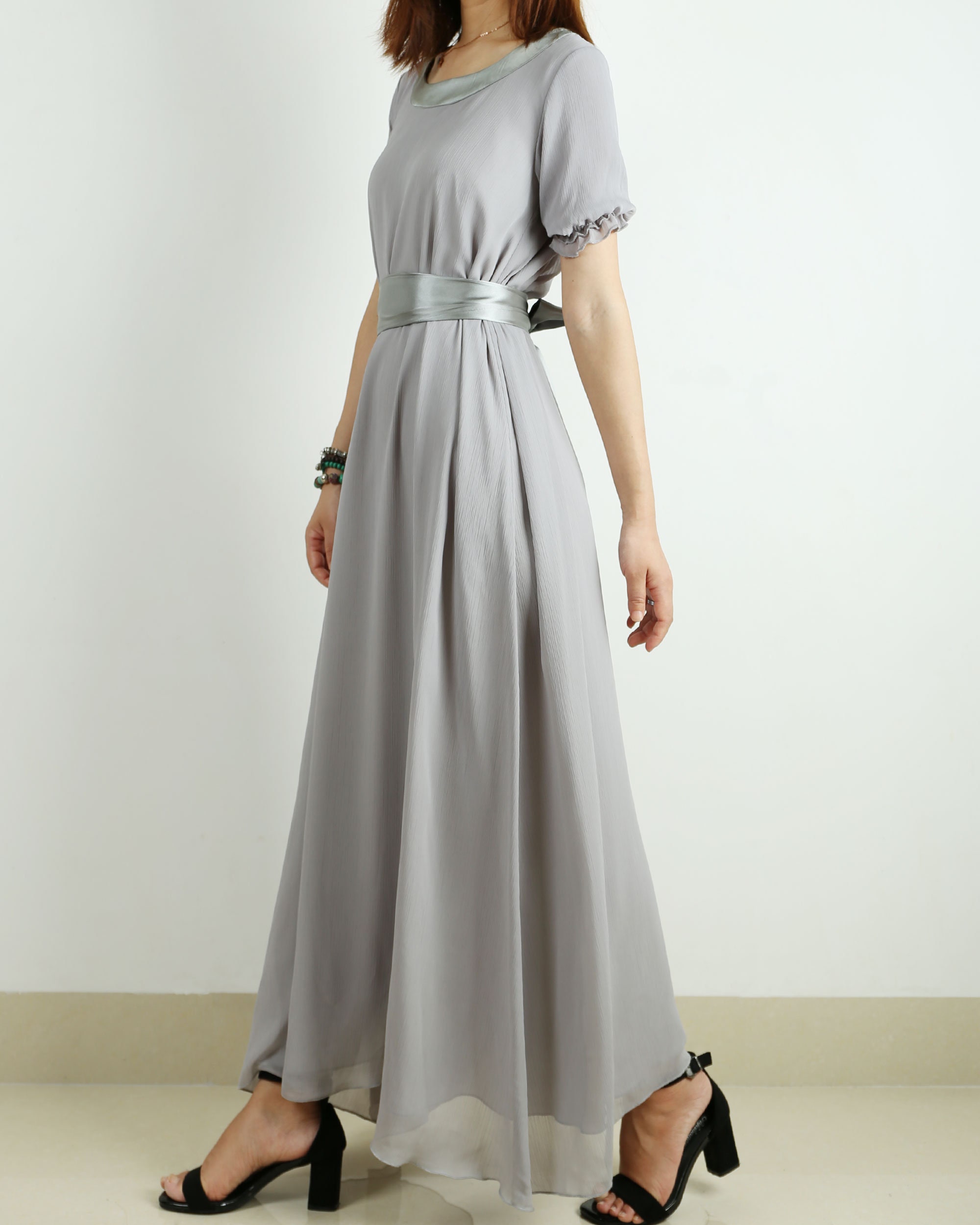 Pleated Chiffon Long Dress Wedding Dress Bridesmaid Dress | Etsy