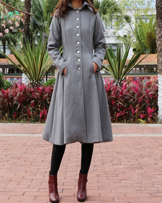 Long Wool Jacket Wool Coat Women Coat Dress Winter Coat - Etsy