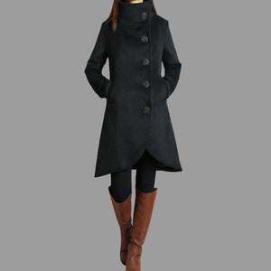 black button down coat