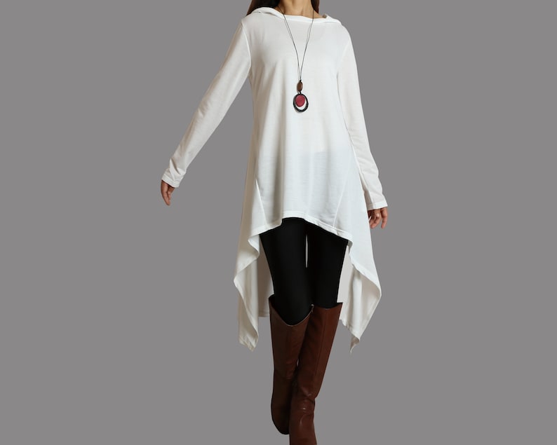 long tops oversized knit top plus size top asymmetrical t-shirt Y1088 long sleeve t-shirt Oversize cotton hoodie cotton tunic dress