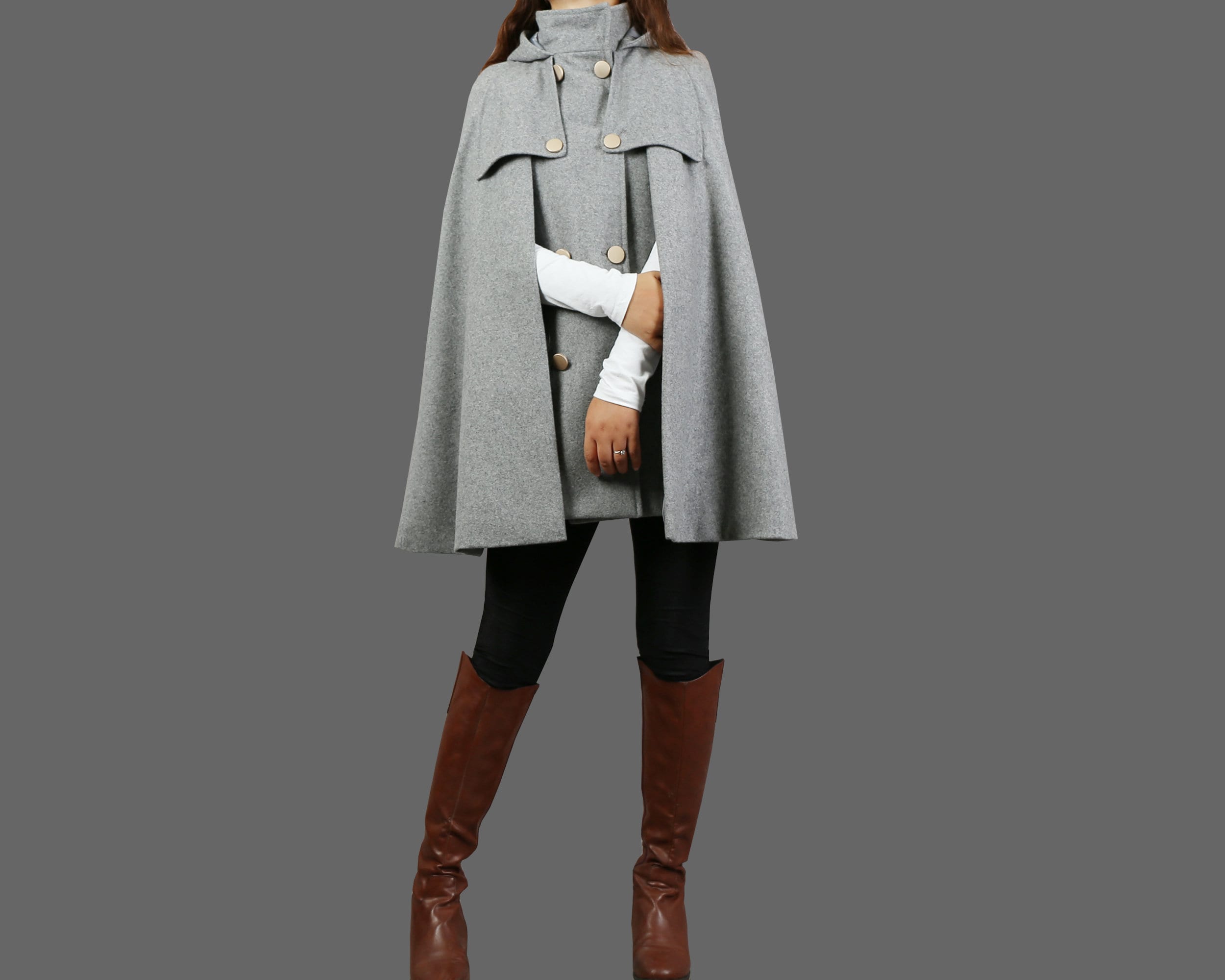 Cape Coat With Hood, Wool Poncho Jacket, High Neck Coat, Wool Cloak Coat, Wool Shawl Winter Coat, Vintage Capey1108 - Etsy Cape Coat With Hood, Wool Poncho Jacket, High Neck Coat, Wool Cloak Coat, Wool Shawl Winter Coat, Vintage Capey1108 - Etsy