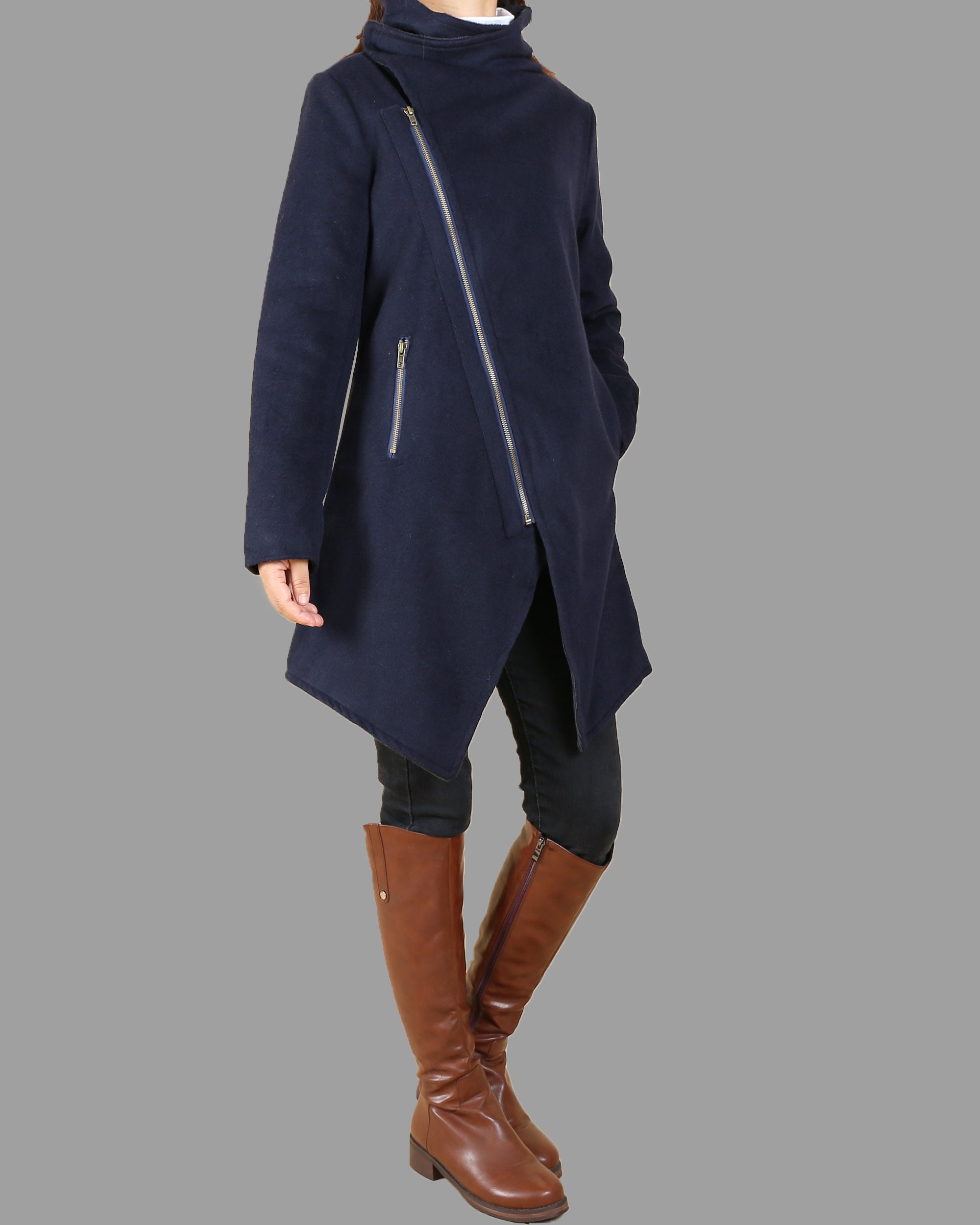 Eaphi WESTERN LONG COAT チャコール　コート WESTERN LONG COAT