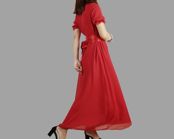Pleated Chiffon Maxi Dress: Elegant Bridesmaid or Wedding Gown Pleated Chiffon Maxi Dress: Elegant Bridesmaid or Wedding Gown