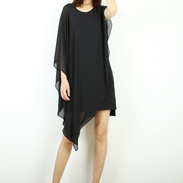 SHORT SLEEVE CHIFFON TUNIC TOPS main image 1
