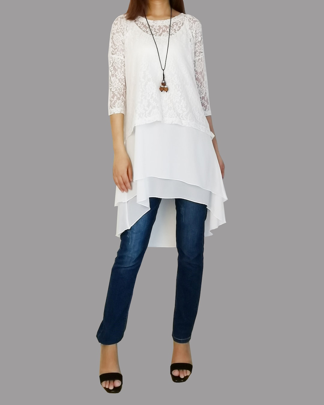 トップス 2024SS MEDI BALLOON SLEEVE TUNIC TOP セール】MEDI BALLOON SLEEVE TUNIC TOP（Tシャツ/カットソー