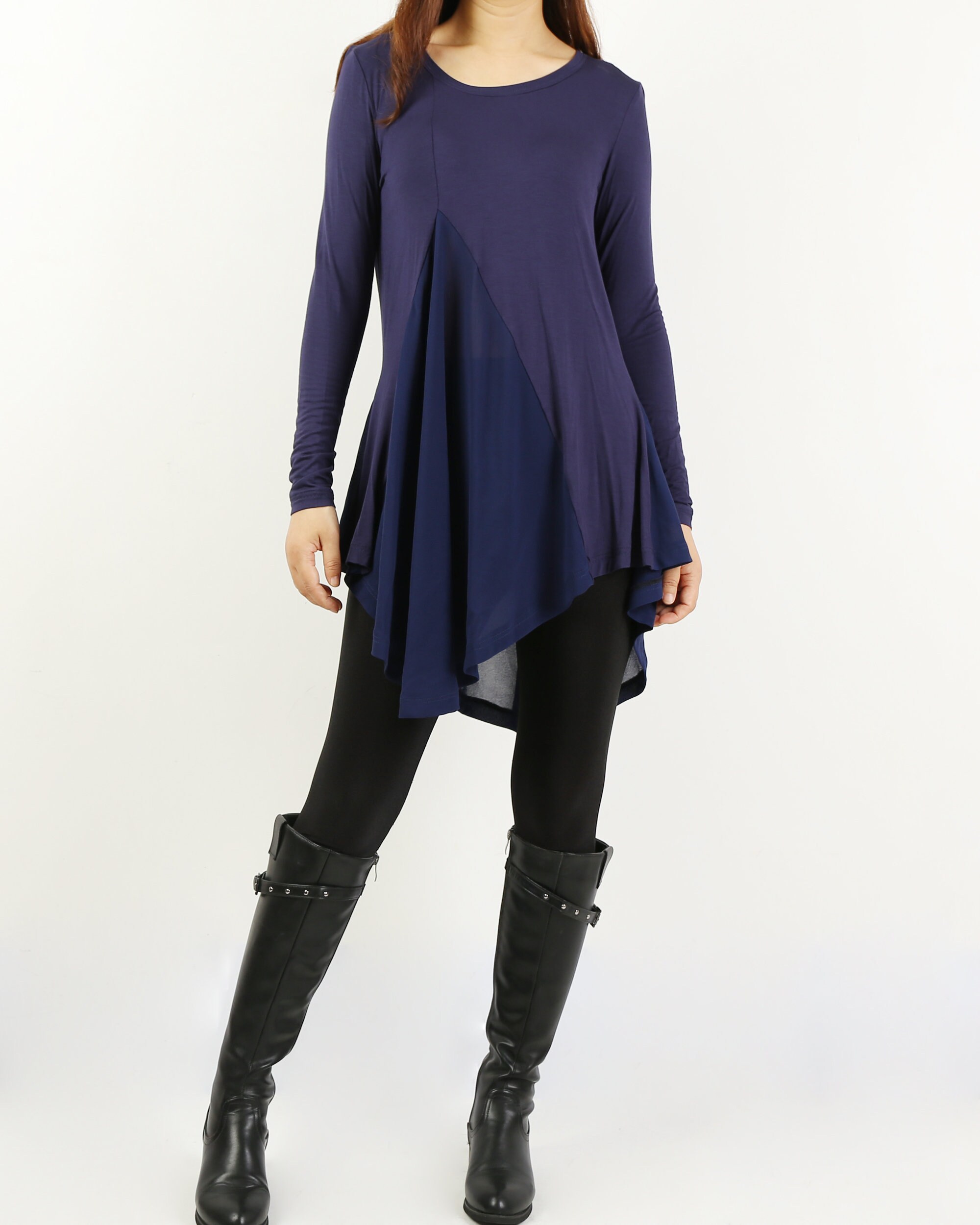 T/SEHNE ASYMMETRIC FOLD-UP SHIRT