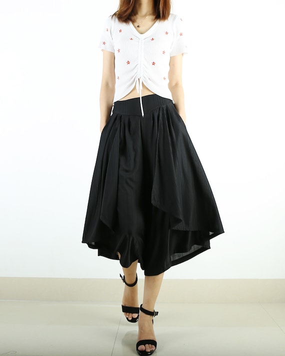 Women s Yoga Skirt Pants elastic Waist Skirt Pants black Skirt Pants oversized Pants asymmetrical Trousersk1042 Etsy