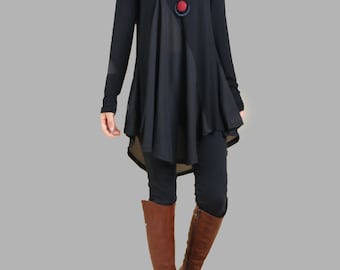 Boots Dressy Tunics And Leggings Modal And Chiffon Tunic Top, Yoga