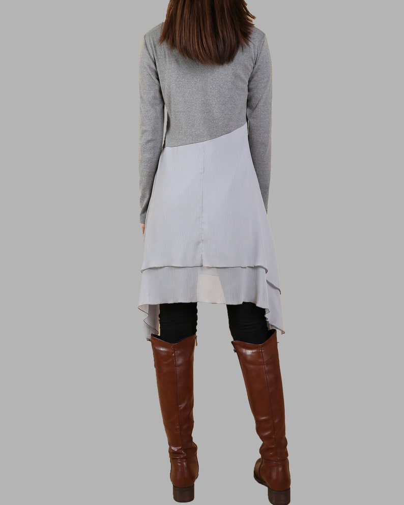 chiffon long tunic