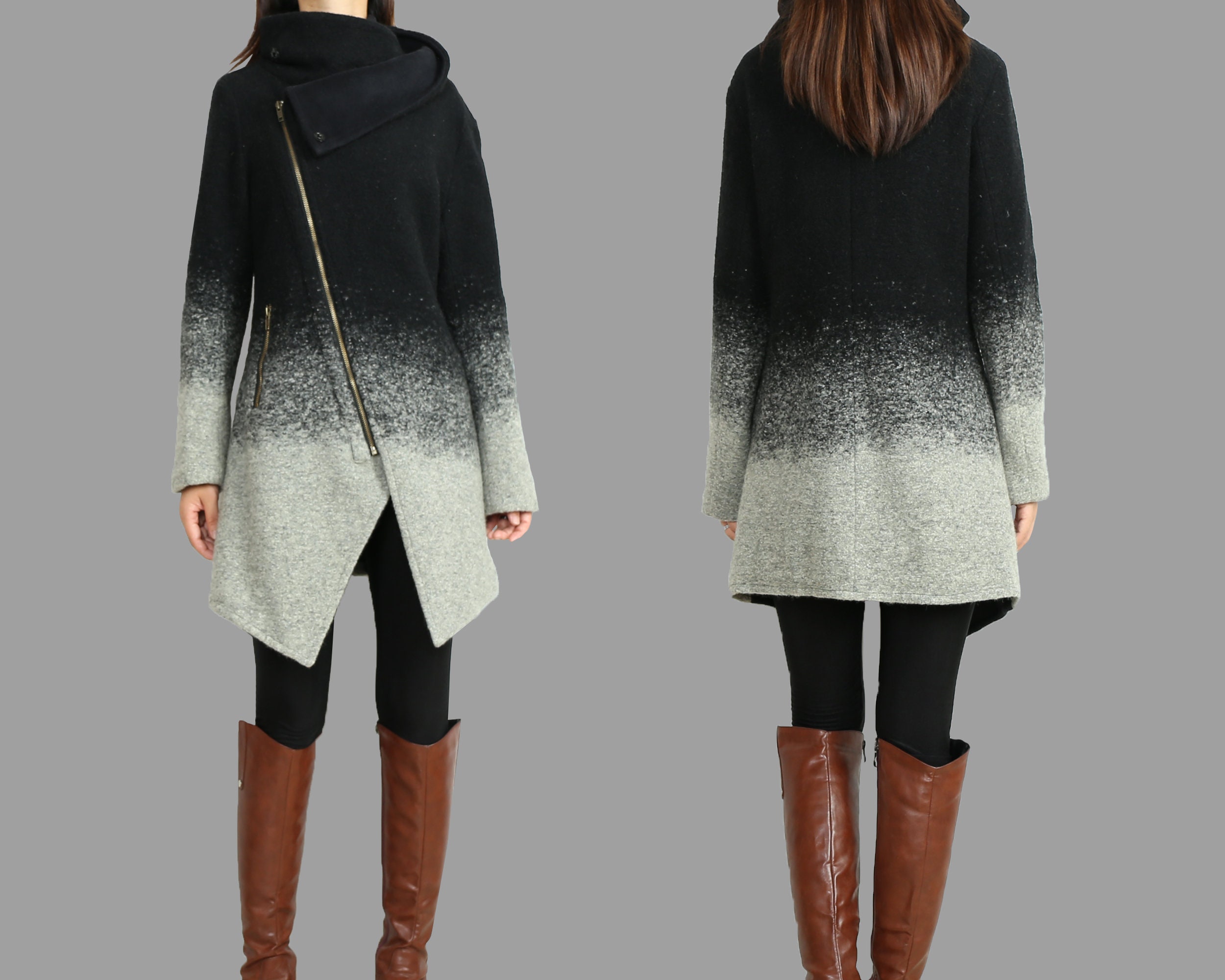 High Collar Coat - Etsy