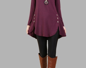 Tシャツ・カットソー PAROSH Women Tunic Tops LILLE24 D381088023 GREY Zara Collection T Shirt Women S Gray Hi-Low Hem Stretch