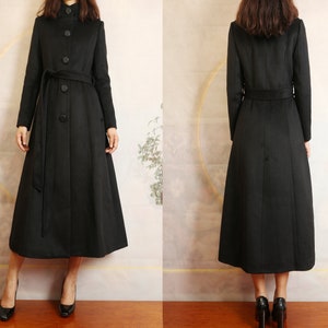 Wool Coat women, Long Wool Jacket, Coat dress, Winter Coat, wool Trench Coat, Full Length coat, maxi coat, Belt Coat, Handmade Coat(Y1159)