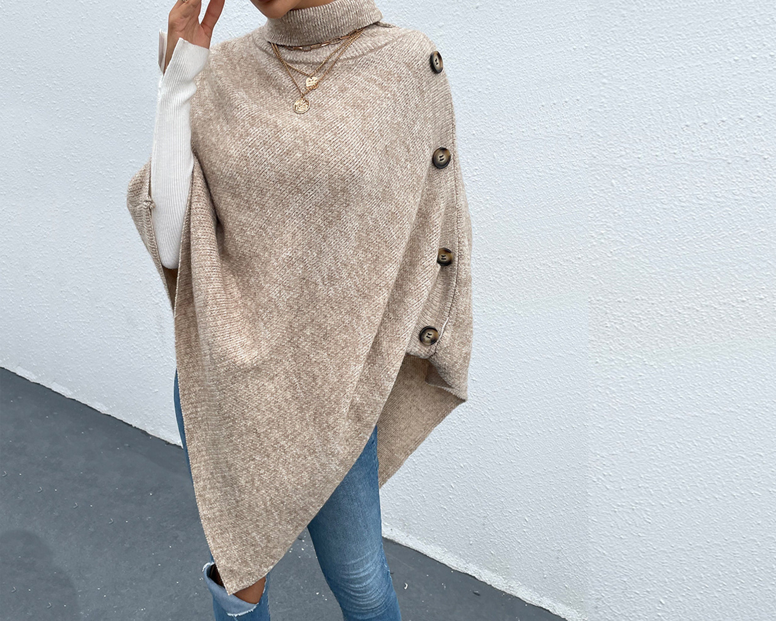 Sweater Poncho Etsy Singapore
