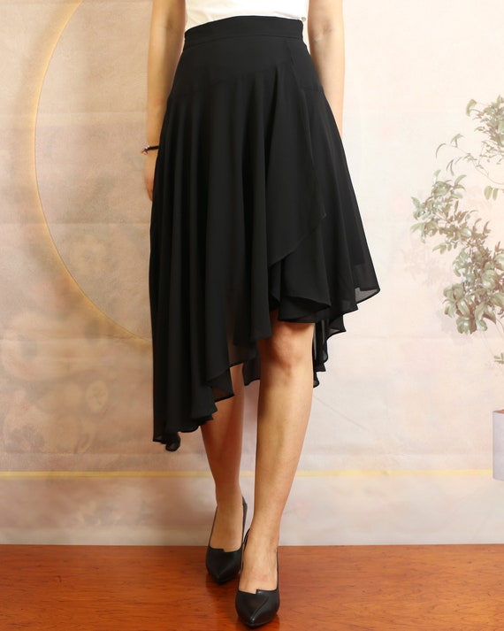 High low skirt chiffon hotsell