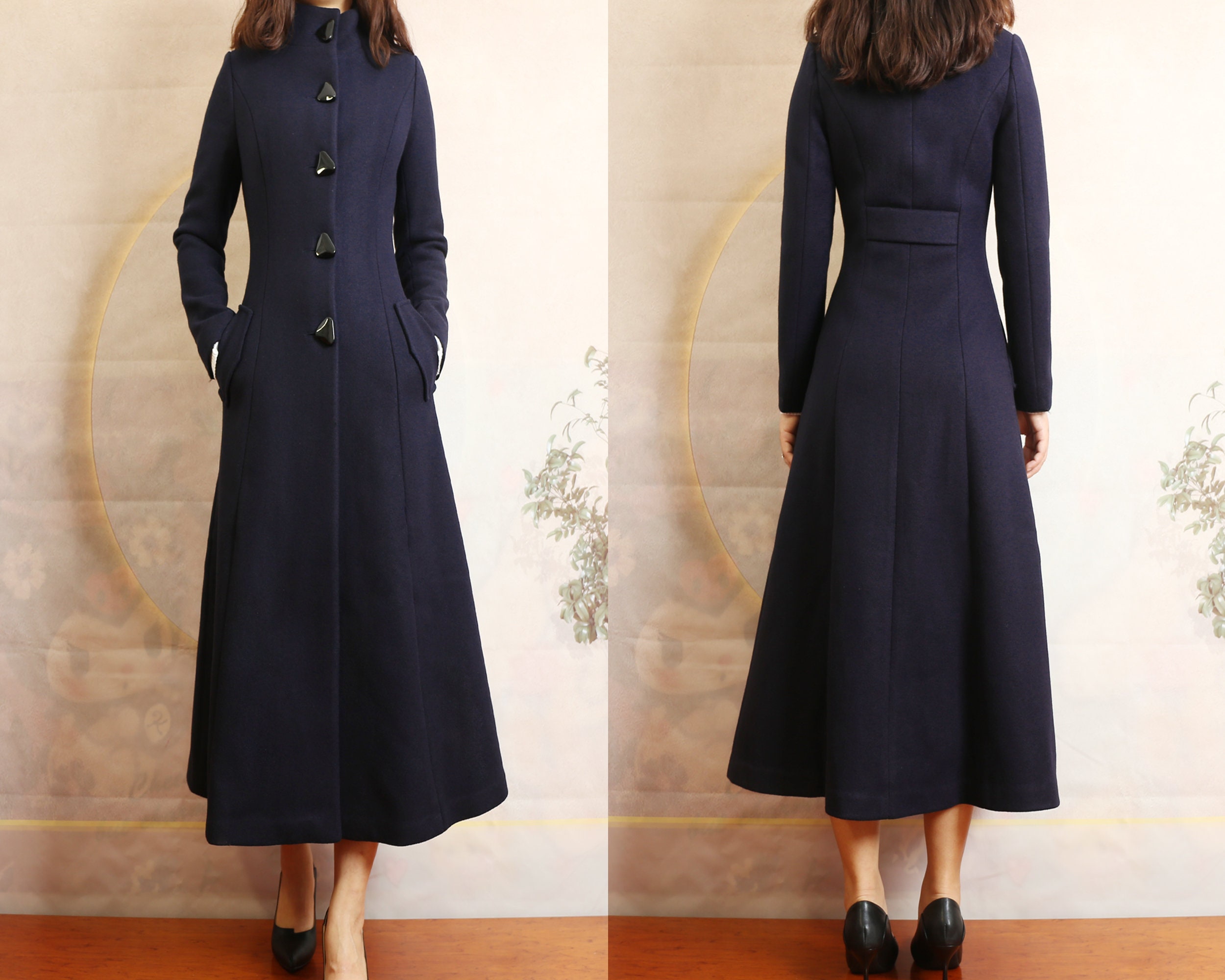 Amazon.com: Maiyifu-GJ Womens Mid-length Trench Coat Notch