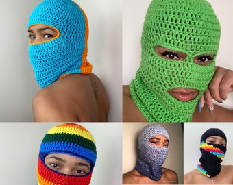 Crochet Ski Mask PATTERN (One & Three Hole)