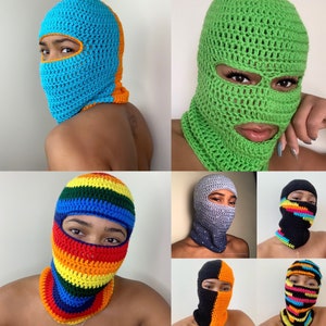 Crochet Ski Mask PATTERN (One & Three Hole)