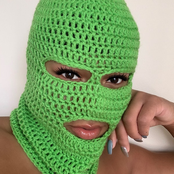 Crochet Ski Mask PATTERN (Three Hole)