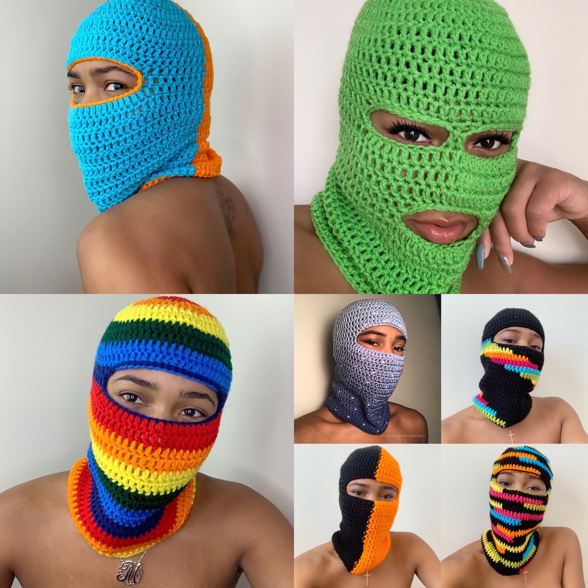 Patron de masque de ski au crochet un et trois trous - Etsy France